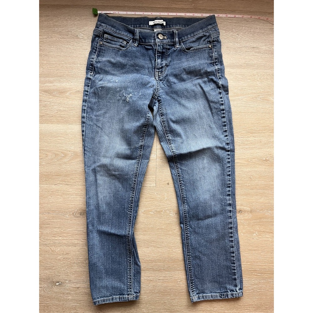 White House Black Market Jeans Women 4 Blue Denim Cotton Straight Leg Streetwear